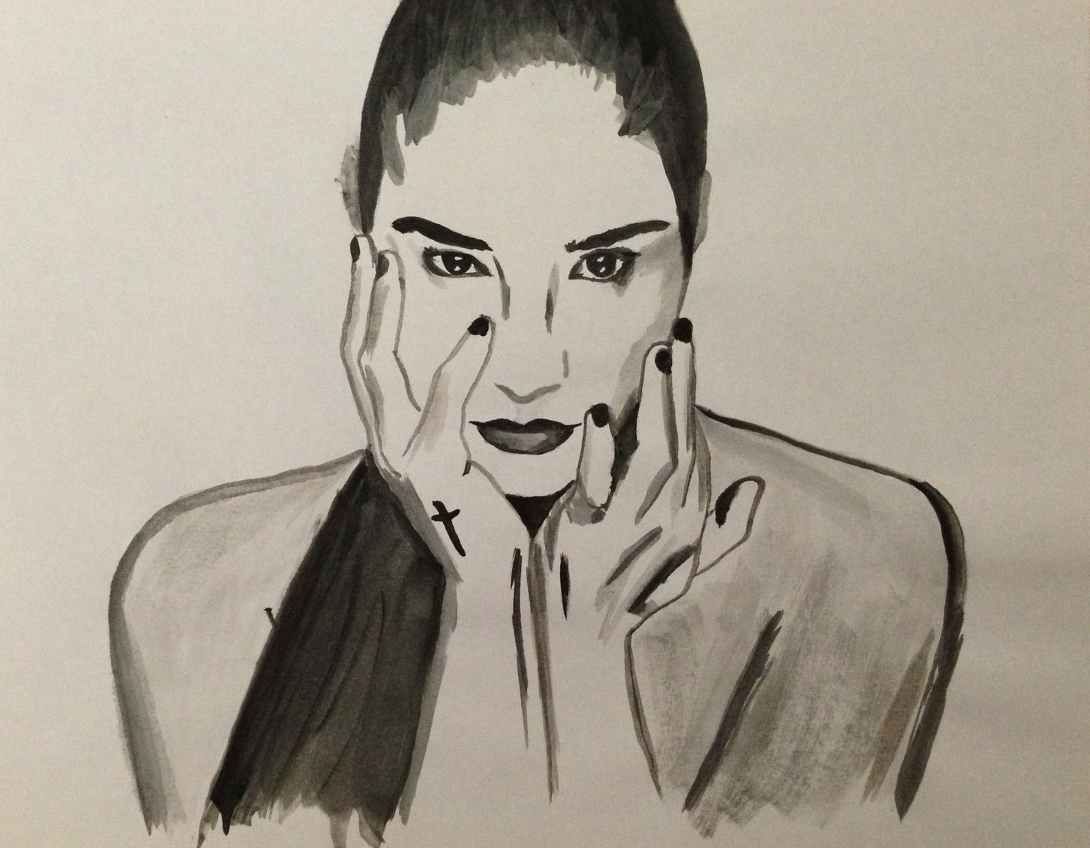 1584x1232 Demi Lovato Painted Art In Watercolor Paint Creative Shit - Demi Lovato Painting
