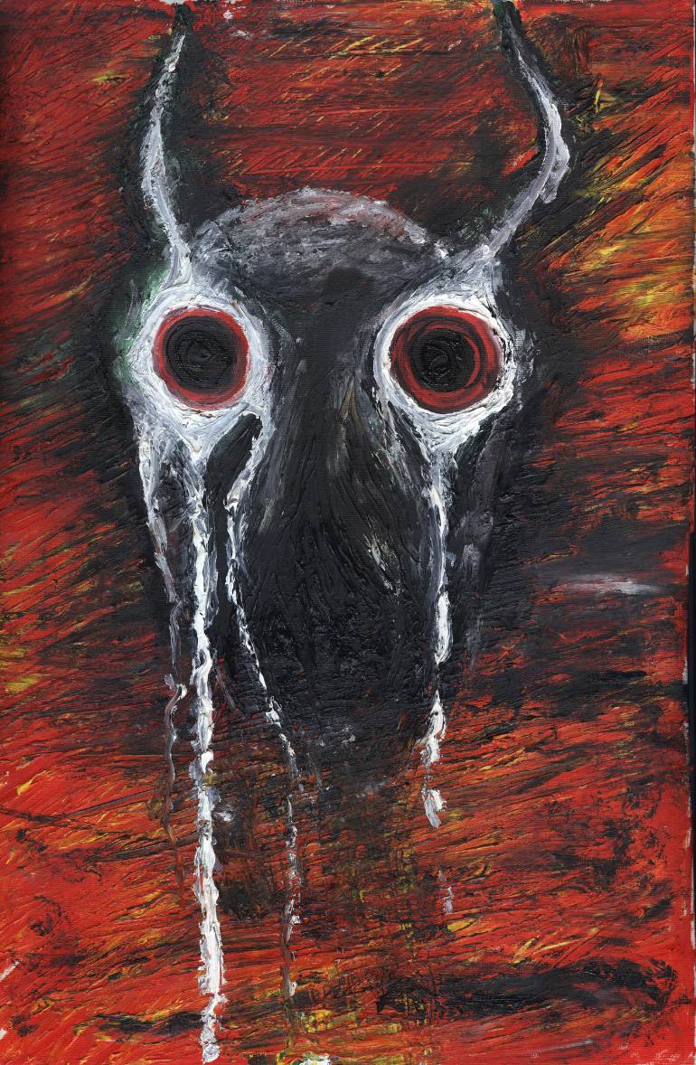 770x1178 Saatchi Art The Demon Of Chaos Painting By Vasilii Salov - Demon Painting