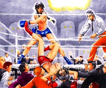 350x290 Female Reincarnations Of George Bellow's Pugilists (Female Single - Dempsey And Firpo Painting
