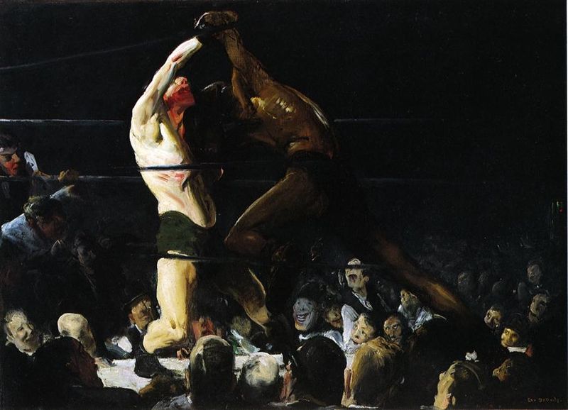 800x578 George Bellows And (1924) And Other Paintings - Dempsey And Firpo Painting