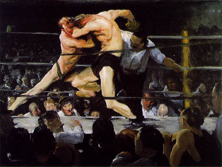 724x546 George Bellows's New York The New Yorker - Dempsey Firpo Painting