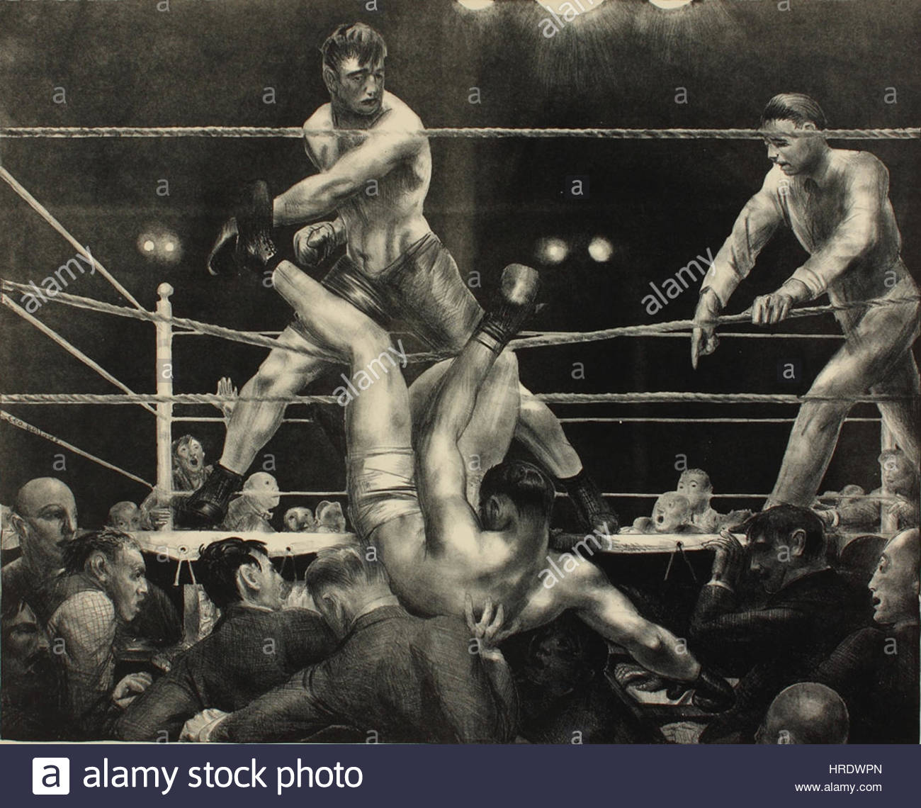 1300x1140 George Bellows - Dempsey Firpo Painting