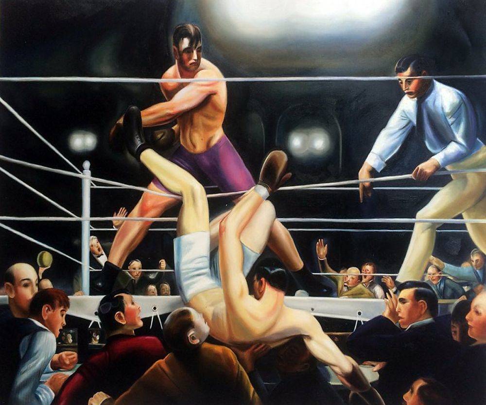 1000x833 George Wesley Bellows, Dempsey And Firpo - Dempsey Painting