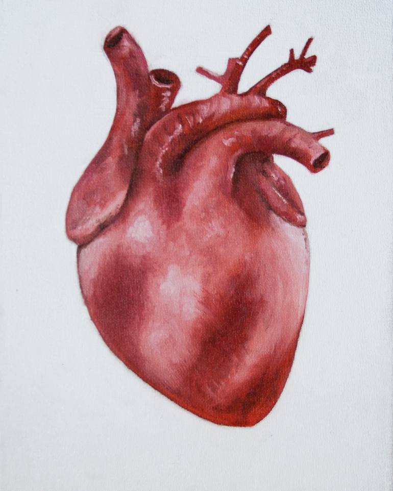 770x962 Heart Anatomical Saatchi Art Anatomical Heart Painting Claire - Dempsey Painting