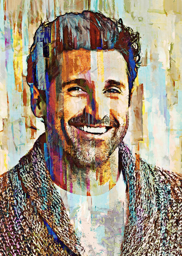 641x900 Patrick Dempsey Painting By Sampad Art - Dempsey Painting