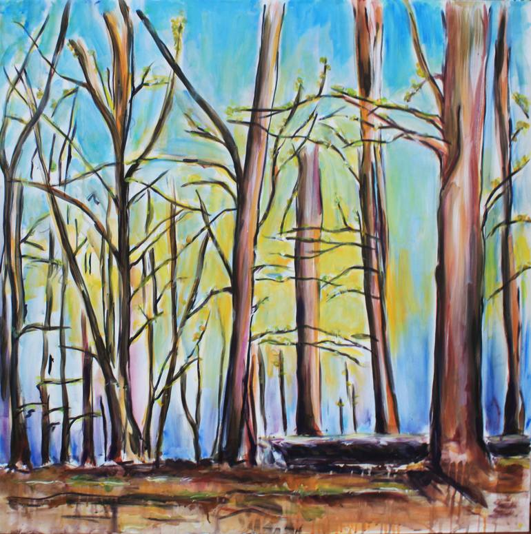 770x775 Saatchi Art Springtime, Ermelunden, Denmark Painting By Susanne - Denmark Painting