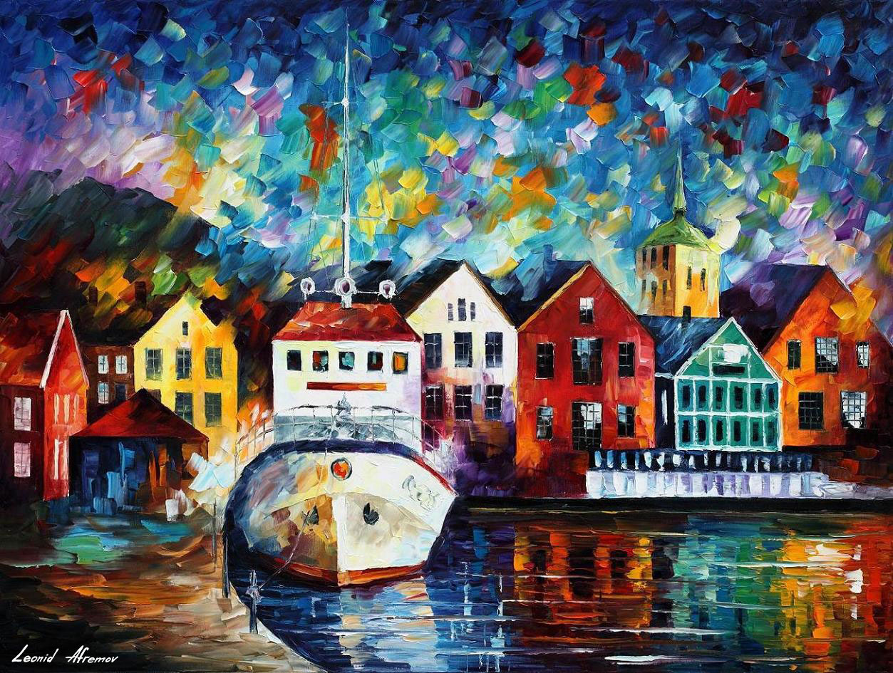 1253x945 Denmark Palette Knife Oil Painting On Canvas By Leonid Afremov - Denmark Painting