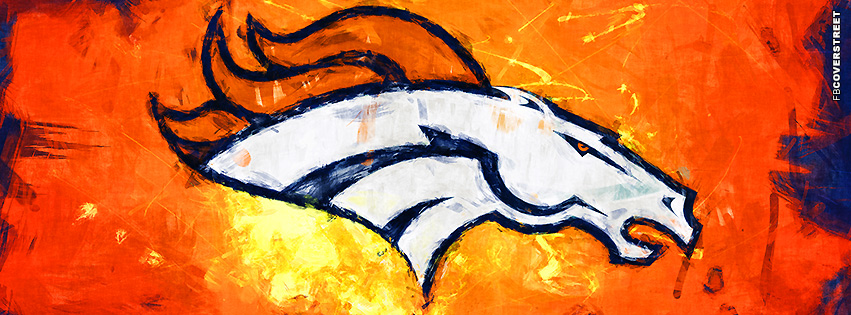 851x315 Denver Broncos Painted Logo Facebook Cover - Denver Broncos Painting