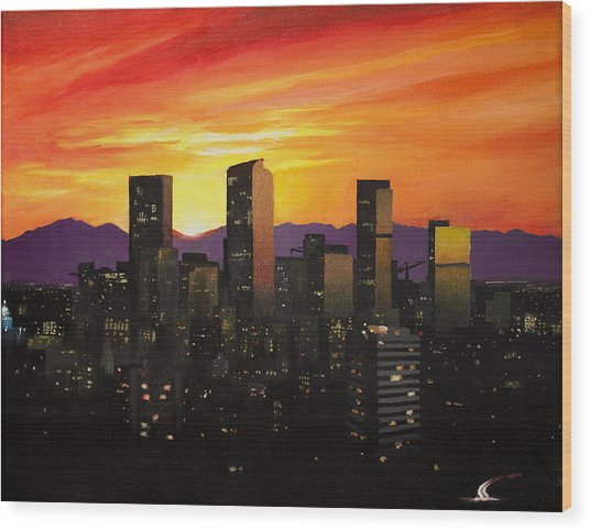 536x483 Denver Skyline Painting By Soler Art - Denver Skyline Painting
