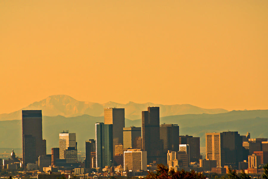 900x602 Denver Skyline Photograph By Colleen Coccia - Denver Skyline Painting