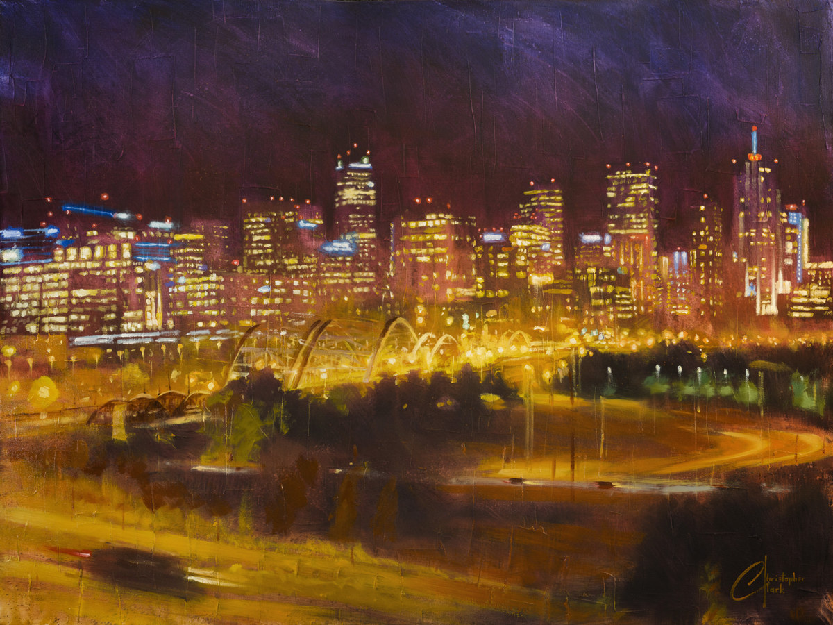 1200x900 Denver Skyline From Speer And 23rd Ave - Denver Skyline Painting