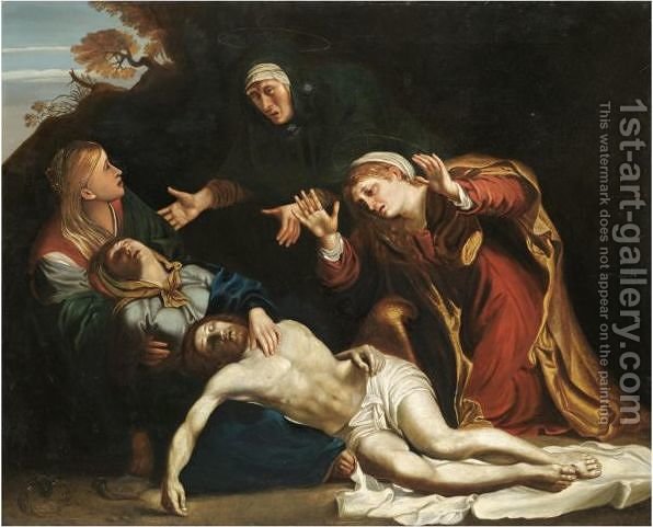 596x481 The Deposition (After) Annibale Carracci Reproduction 1st Art - Deposition Painting