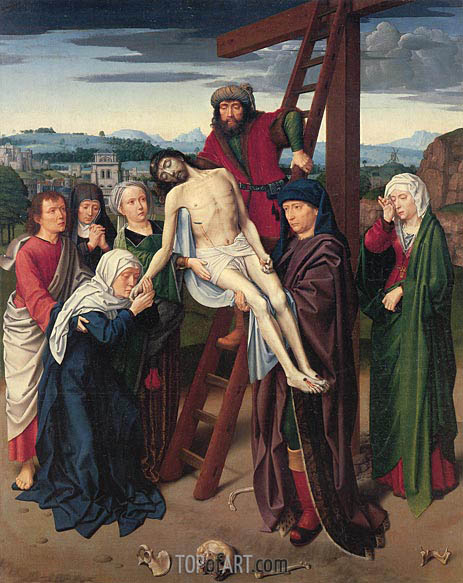 463x583 The Deposition Gerard David Painting Reproduction 3191 Topofart - Deposition Painting