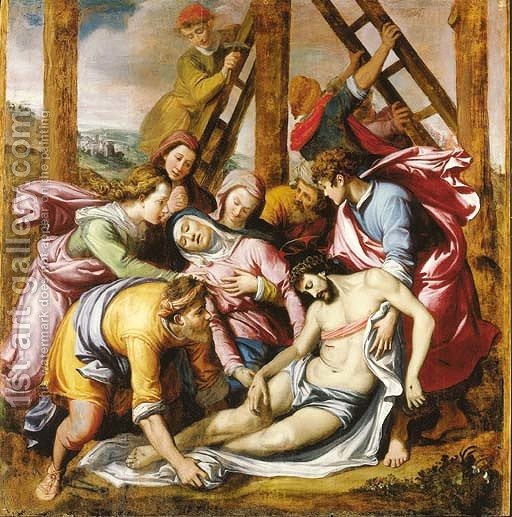 512x517 The Deposition Santi Di Tito Reproduction 1st Art Gallery - Deposition Painting