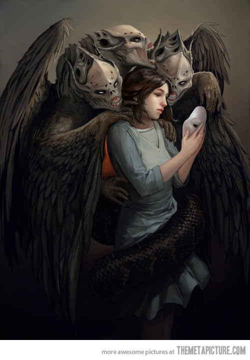 500x720 Depression Clemencebodin - Depressed Girl Painting