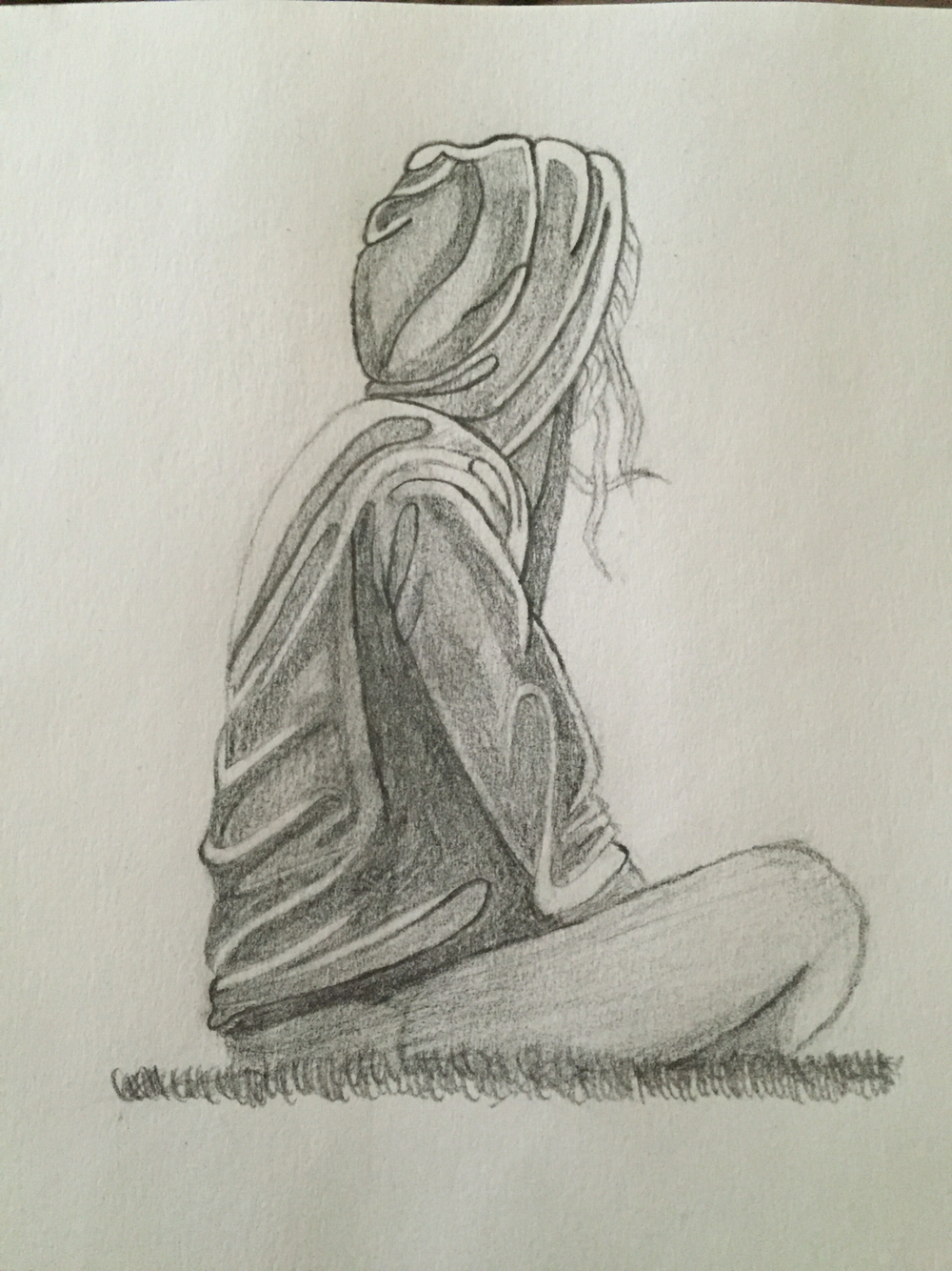 1000x1334 Drawings About Depression Depressed Girl Crying Drawing - Depressed Girl Painting
