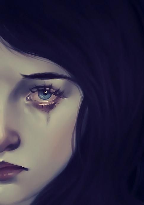 486x690 Girls Dps Profile Picture For Facebook Beautiful Art Anda Funda - Depressed Girl Painting
