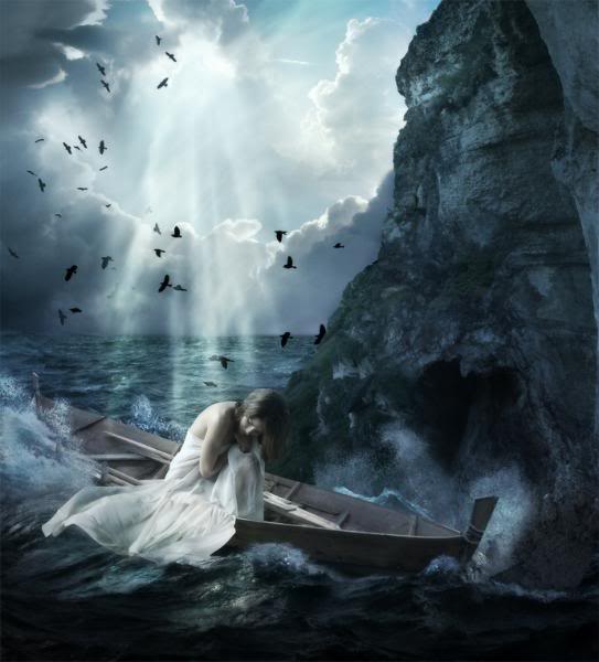 543x600 Interesting Green February 2012 - Depressed Girl Painting