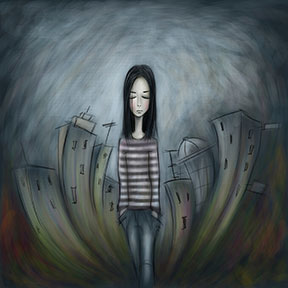 288x288 Is My Teen Depressed - Depressed Girl Painting