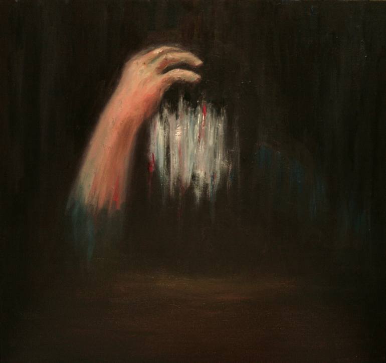 770x723 Saatchi Art Depressed Man Painting By Lee Kisung - Depressed Girl Painting