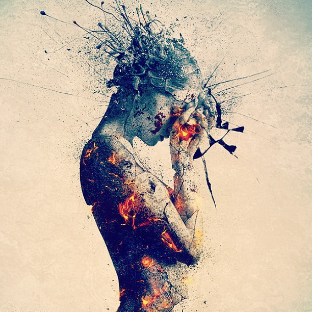 612x612 50 Shades Of Patriarchy Powerful Overflow - Depressed Girl Painting