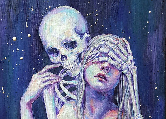 640x462 Artist Creates Death Inspired Comics To Fight Her Depression - Depression Painting