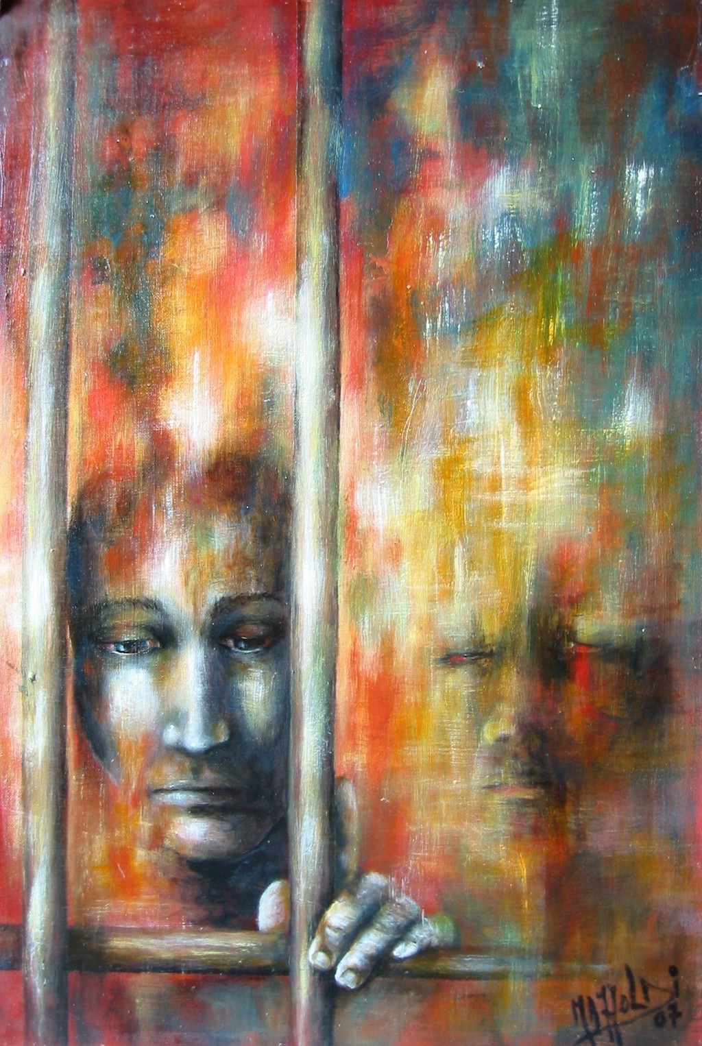 1024x1526 Aurora Mazzoldi Artwork Depression Original Painting Acrylic - Depression Painting