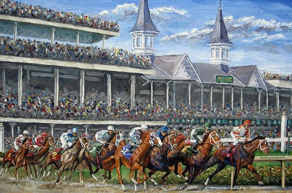 600x398 The Kentucky Derby - Derby Painting