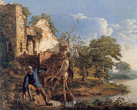 463x370 The Old Man And Death Wright Of Derby Painting Reproduction - Derby Painting