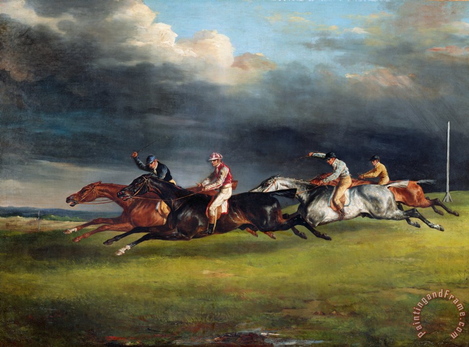 960x710 Theodore Gericault The Epsom Derby Painting - Derby Painting