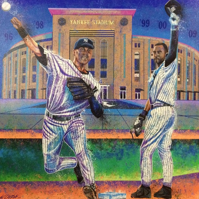 640x640 Bill Lopa Artwork Derek Jeter Original Painting Acrylic - Derek Jeter Painting
