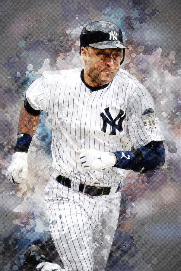 600x900 Derek Jeter Painting By Anna J Davis - Derek Jeter Painting