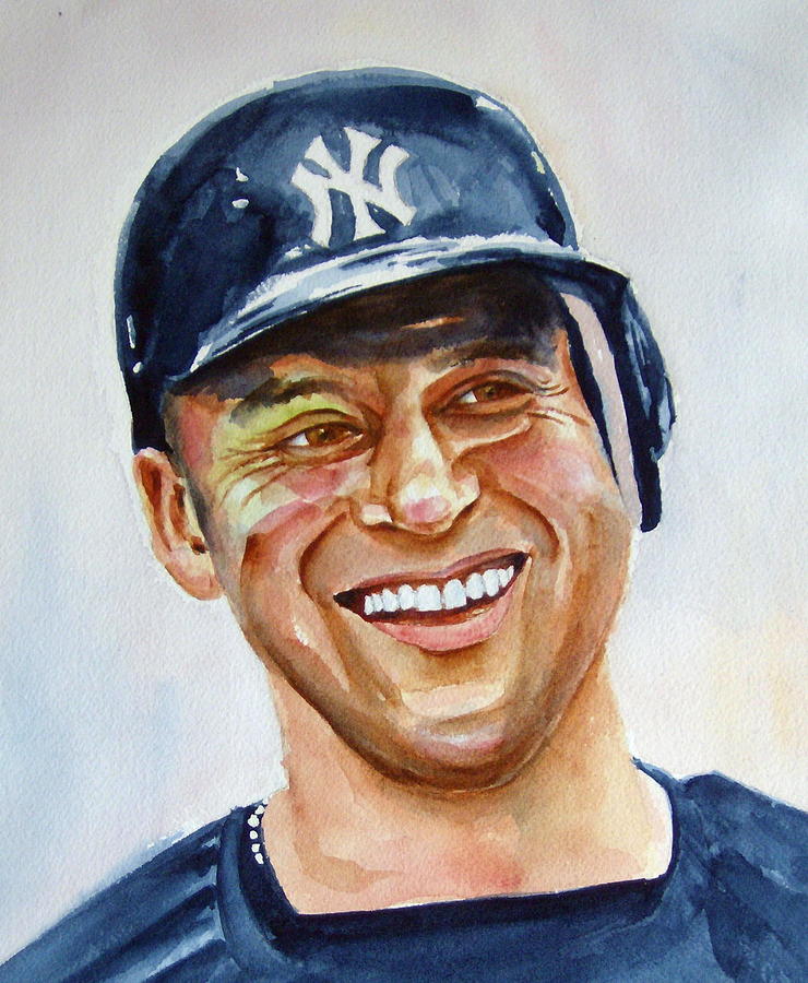 740x900 Derek Jeter Painting By Brian Degnon - Derek Jeter Painting