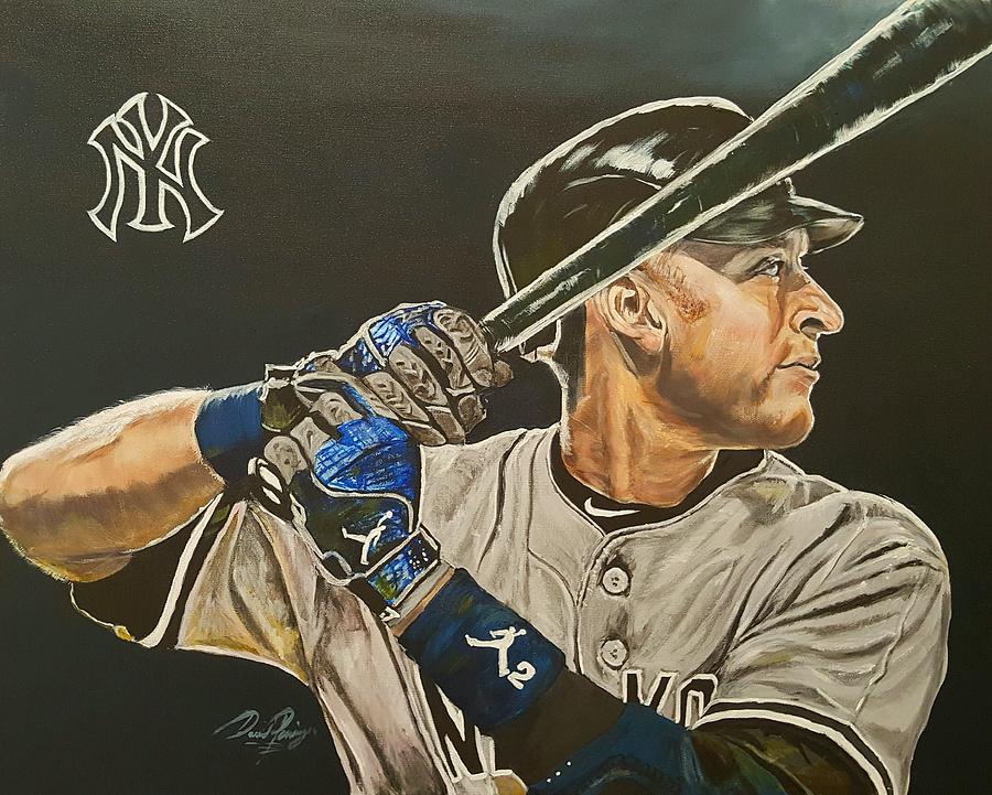 900x721 Derek Jeter The Captain Painting By David Peninger - Derek Jeter Painting