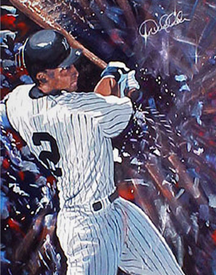 706x900 New York Yankees Derek Jeter Painting - Derek Jeter Painting