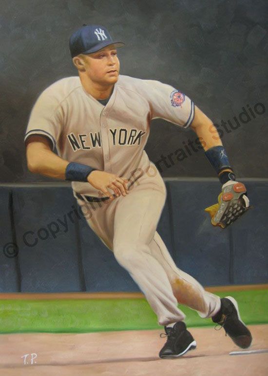 550x771 Derek Jeter, New York Yankees - Derek Jeter Painting