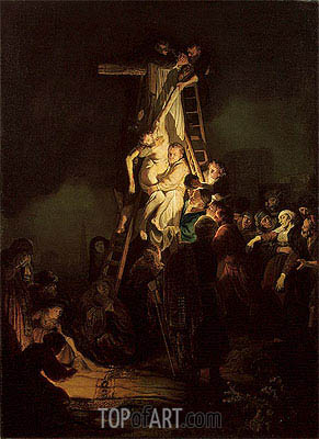 291x400 Descent From The Cross Rembrandt Painting Reproduction 8930 - Descent From The Cross Painting