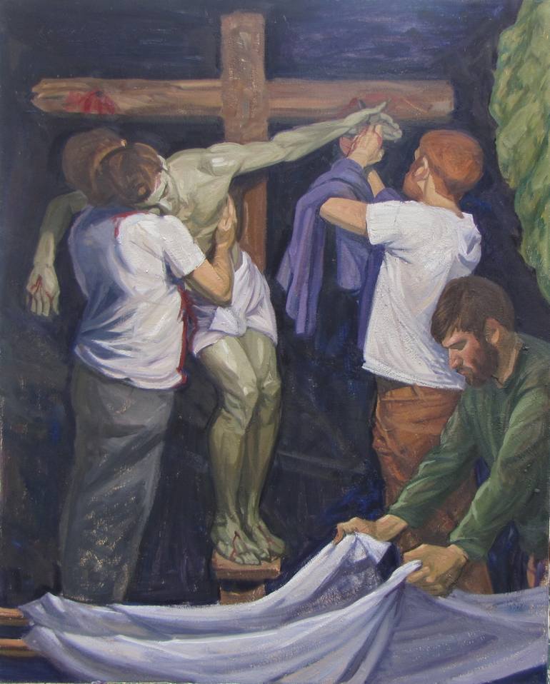 770x958 Saatchi Art Descent From The Cross Painting By Don Drake - Descent From The Cross Painting