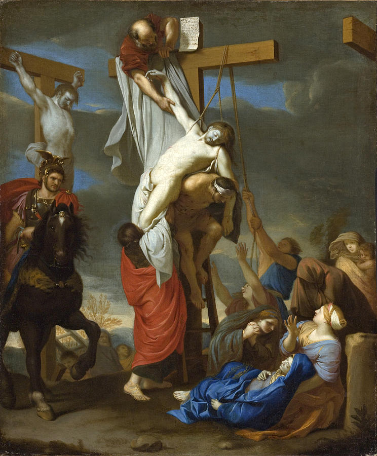 744x900 The Descent From The Cross Painting By Charles Le Brun - Descent From The Cross Painting