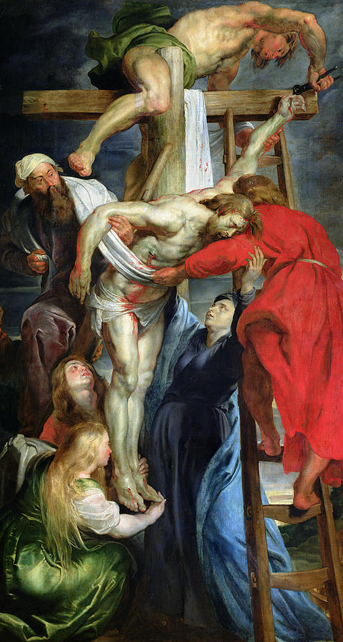481x900 The Descent From The Cross Painting By Rubens - Descent From The Cross Painting