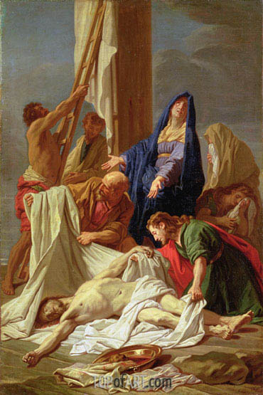 370x555 The Descent From The Cross Jean Baptiste Jouvenet Painting - Descent From The Cross Painting