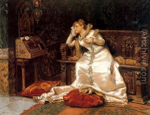 600x458 Desdemona Reproduction By Antonio Munoz Degrain - Desdemona Painting