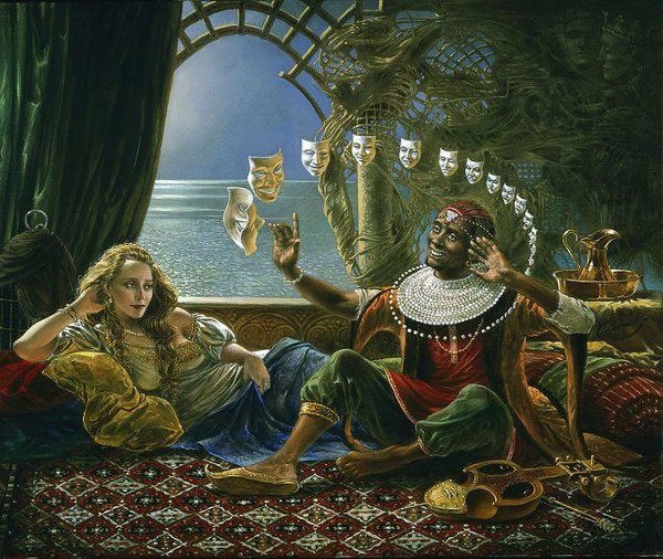 600x506 Lullaby For Desdemona Art Michael Cheval - Desdemona Painting