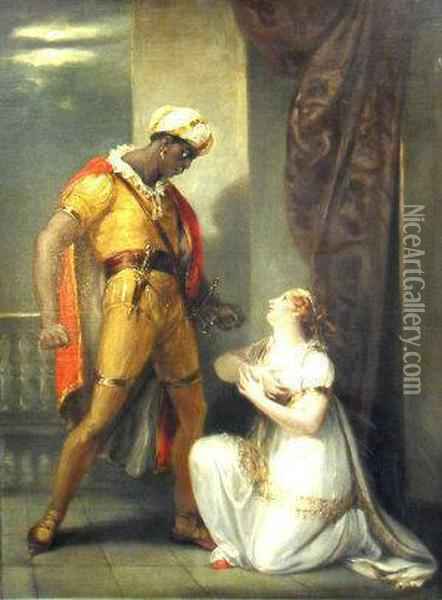 442x600 Othello And Desdemona Oil Painting Reproduction By William - Desdemona Painting