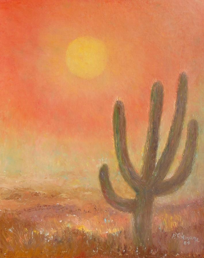 709x900 Desert Cactus Painting By Pierre Lamare - Desert Cactus Painting