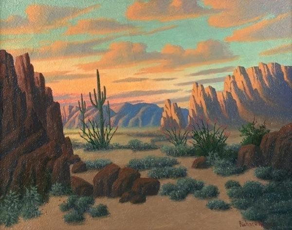 600x472 Desert Oil Painting Landscape Paintings Painters Thirst4 - Desert Landscape Painting