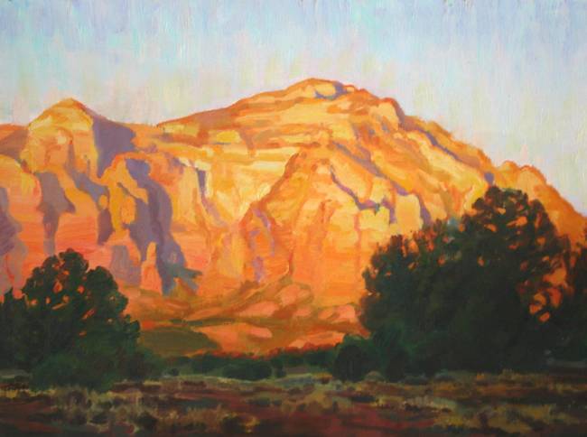 650x484 Impressionist Plein Air Desert Landscape Painting By Kevin Mccain - Desert Landscape Painting