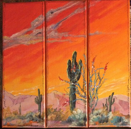 454x450 Our Unique Desert Landscape Painting. - Desert Landscape Painting