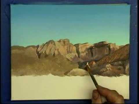 480x360 Desert Mountain Landscape Painting Demo - Desert Mountain Painting