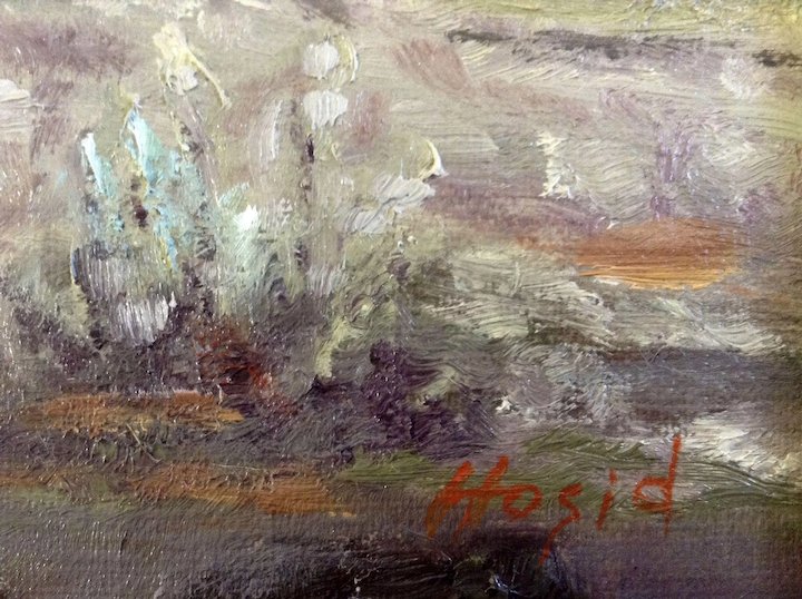 720x538 Lynne Hosid, Beautiful Desert Mountain Bluffs Oil Painting Signed - Desert Mountain Painting